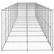 Hundgård för utomhusbruk galvaniserat stål 24,2 m²