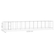 Hundgård för utomhusbruk galvaniserat stål 26,62 m²