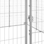 Hundgård för utomhusbruk galvaniserat stål 43,56 m²