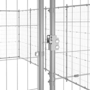Hundgård för utomhusbruk galvaniserat stål 65,34 m²