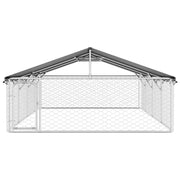 Hundgård för utomhusbruk med tak 600x300x150 cm