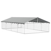 Hundgård för utomhusbruk med tak 600x300x150 cm