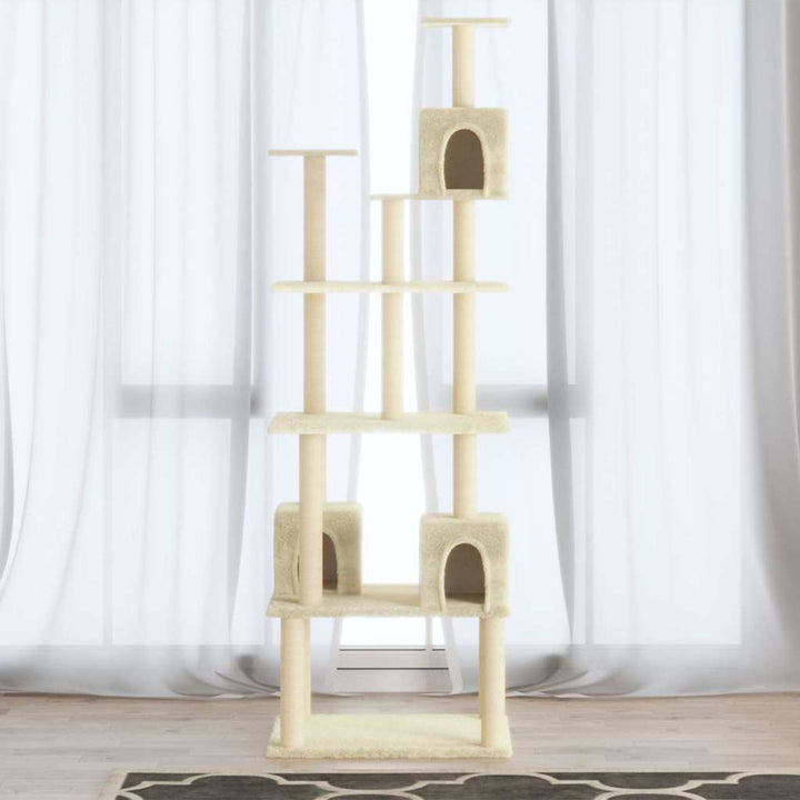 Klösträd med sisalpelare gräddvit 188 cm
