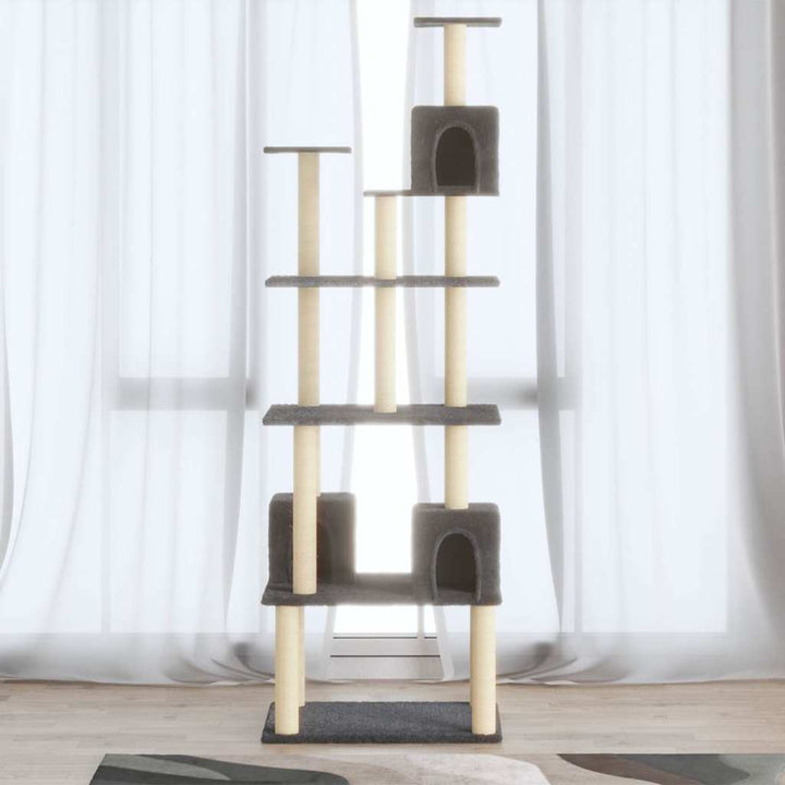 Klösträd med sisalpelare mörkgrå 188 cm
