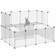 Smådjursbur transparent 143x107x93 cm PP och stål