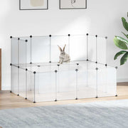 Smådjursbur transparent 143x107x93 cm PP och stål