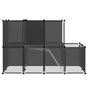 Smådjursbur svart 142x74x93 cm PP och stål