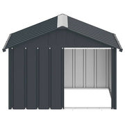 Hundgård antracit 116,5x103x81,5 cm galvaniserat stål