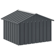 Hundgård antracit 116,5x103x81,5 cm galvaniserat stål