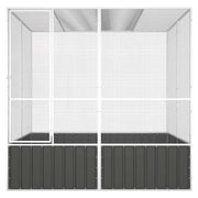 Fågelbur antracit 213,5x217,5x211,5 cm galvaniserat stål