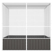 Fågelbur antracit 213,5x217,5x211,5 cm galvaniserat stål