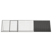 Kaninbur antracit 302,5x80,5x71 cm galvaniserat stål