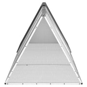 Kaninbur antracit 302,5x80,5x71 cm galvaniserat stål