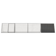 Kaninbur antracit 403,5x80,5x71 cm galvaniserat stål