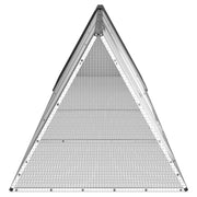 Kaninbur antracit 403,5x80,5x71 cm galvaniserat stål