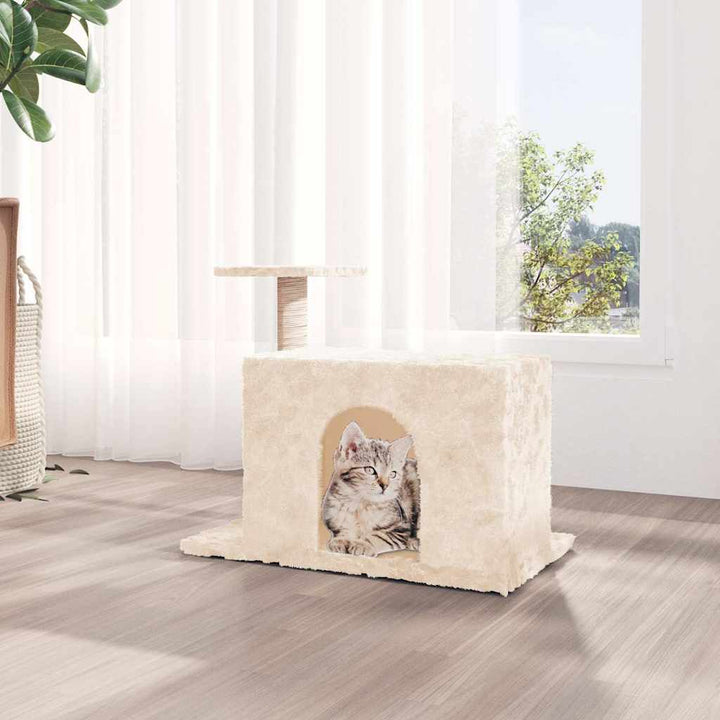 Klösträd med klöspelare sisal gräddvit 51 cm