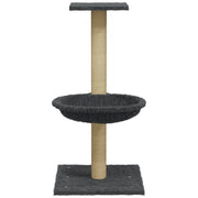 Klösträd med klöspelare sisal mörkgrå 74 cm