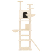 Katträd med klöspelare sisal gräddvit 191 cm