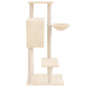 Katträd med klöspelare sisal gräddvit 142 cm