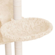 Katträd med klöspelare sisal gräddvit 142 cm