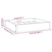 Hundbädd vit 51,5x44x9 cm massiv furu