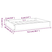 Hundbädd 71,5x54x9 cm massiv furu
