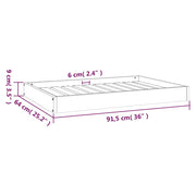 Hundbädd 91,5x64x9 cm massiv furu