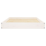 Hundbädd vit 91,5x64x9 cm massiv furu