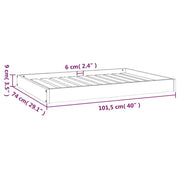 Hundbädd honungsbrun 101,5x74x9 massiv furu