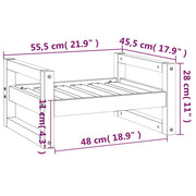 Hundbädd svart 55,5x45,5x28 massiv furu