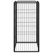 Hundbur 4 paneler svart 50x100 cm pulverlackerat stål