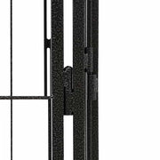 Hundbur 4 paneler svart 50x100 cm pulverlackerat stål