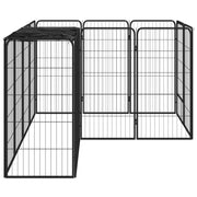Hundbur 14 paneler svart 50x100 cm pulverlackerat stål