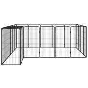 Hundbur 22 paneler svart 50x100 cm pulverlackerat stål