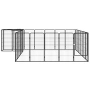 Hundbur 26 paneler svart 50x100 cm pulverlackerat stål