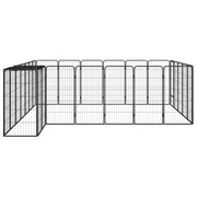 Hundbur 26 paneler svart 50x100 cm pulverlackerat stål