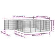 Hundbur 26 paneler svart 50x100 cm pulverlackerat stål