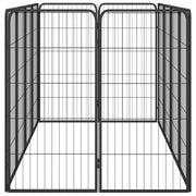 Hundbur 12 paneler svart 50x100 cm pulverlackerat stål