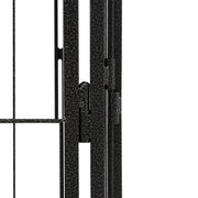 Hundbur 16-paneler svart 50x100 cm pulverlackerat stål