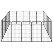 Hundbur 24-paneler svart 50x100 cm pulverlackerat stål