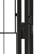 Hundbur 24-paneler svart 50x100 cm pulverlackerat stål