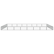 Hundbur 28 paneler svart 100x50 cm pulverlackerat stål