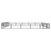 Hundbur 24 paneler svart 100x50 cm pulverlackerat stål