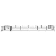 Hundbur 24 paneler svart 100x50 cm pulverlackerat stål