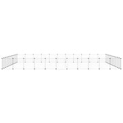 Hundgård svart 44 paneler 385x385x35 cm stål