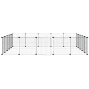 Hundgård svart 20 paneler 175x175x35 cm stål