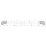 Husdjursbur svart 52 paneler 455x455x35 cm stål