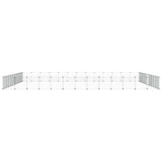 Husdjursbur svart 52 paneler 455x455x35 cm stål