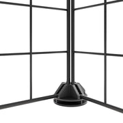 Hundgård svart 60 paneler 280x245x70 cm stål