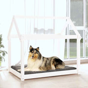 Hundbädd vit 101x70x90 cm massiv furu